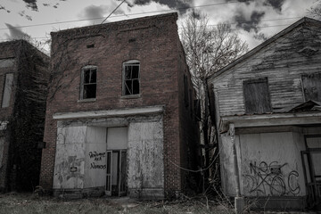 Obraz premium Abandoned Ghost Town in Southern Virginia