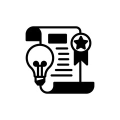 Patent icon in vector. Illustration