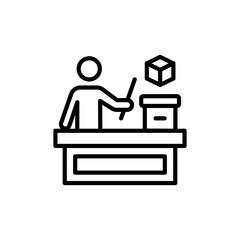 Presentation icon in vector. Illustration