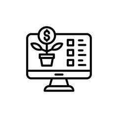 Branding Investment icon in vector. Illustration