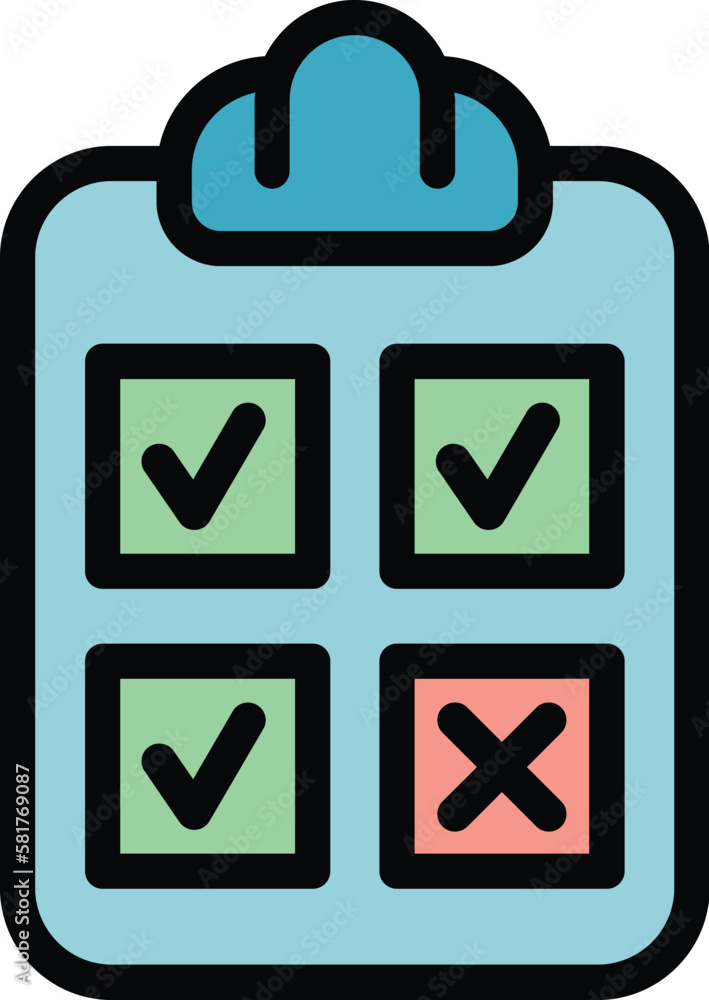 Poster business survey icon. outline business survey vector icon for web design isolated on white backgroun
