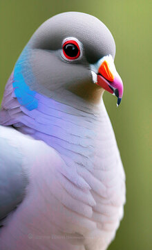 close up of a pigeon  - Created with Generative AI Technology