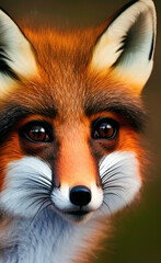 red fox vulpes - Created with Generative AI Technology