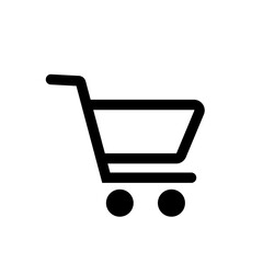 Shopping cart vector icon, flat design.