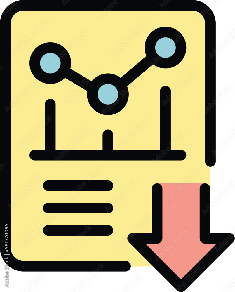 Poster sales report icon. outline sales report vector icon for web design isolated on white background colo