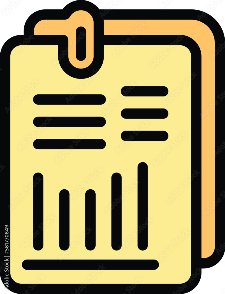 Poster report document icon. outline report document vector icon for web design isolated on white backgroun