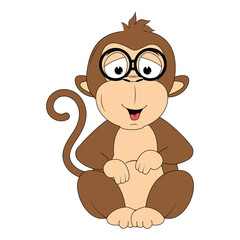 cute monkey animal cartoon illustration