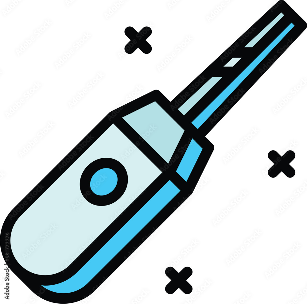 Poster covid test key icon. outline covid test key vector icon for web design isolated on white background 