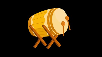 Eid Mubarak Ramadhan Bedug Drum Looping Animation