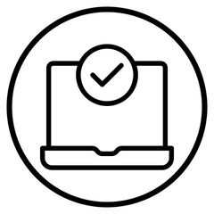 laptop line icon
