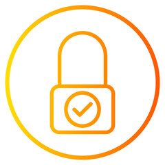 padlock gradient icon
