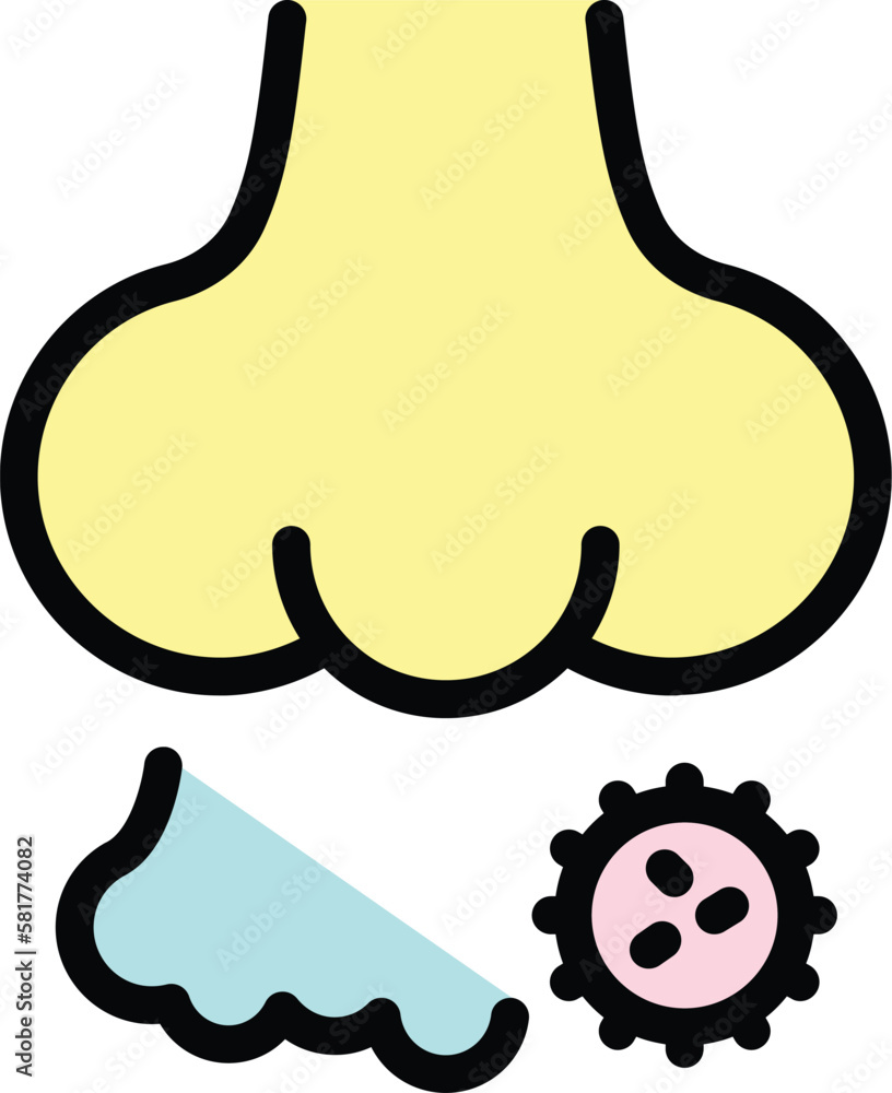 Poster nose covid test icon. outline nose covid test vector icon for web design isolated on white backgroun