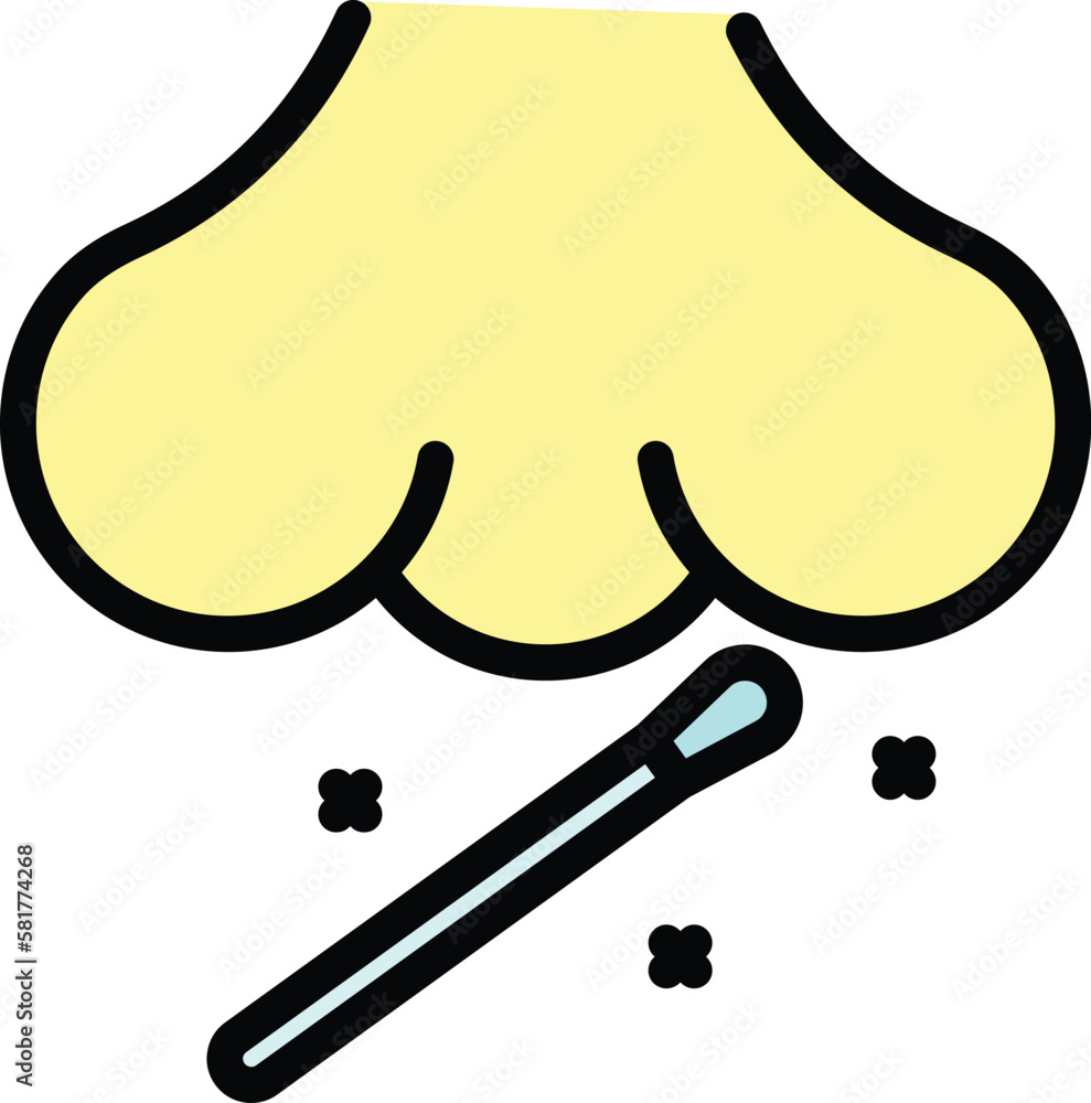 Poster nose covid test stick icon. outline nose covid test stick vector icon for web design isolated on whi