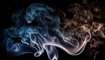 Fototapeta premium Abstract smoke in dark background