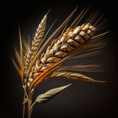 Ear of wheat made with Generative AI
