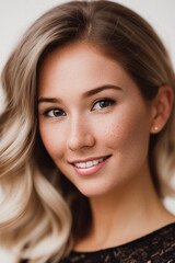 Naklejka premium Playful Serenity: Women's Portraits that Showcase the Relaxation of Life with Generative AI Assistance