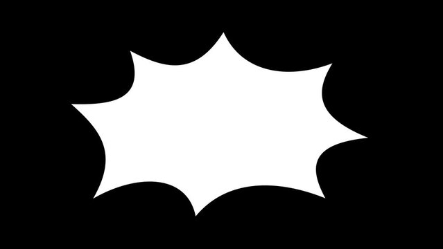 Alpha channel file - Shout comic bubble, pop up animation