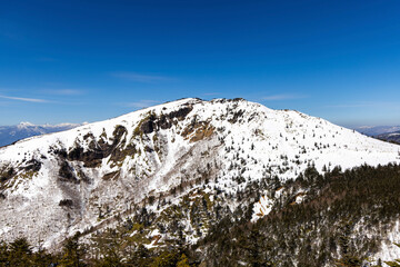 snow covered mountains
