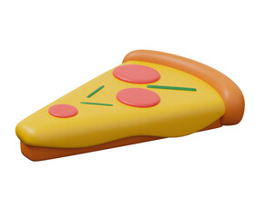 Pizza slice 3d icon