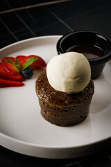 chocolate cake on a plate
