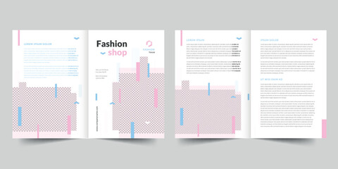 Fashion House bifold brochure template. A clean, modern, and high-quality design bifold brochure vector design. Editable and customize template brochure
