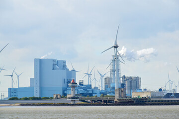 Fototapeta na wymiar Energiepark Eemshaven