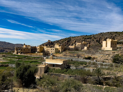Small village situated on the Said Plateau, Jabal al Akhdar, Oman.