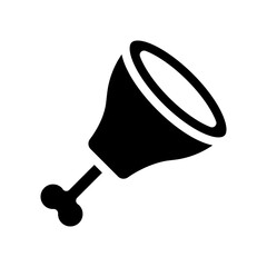 chicken leg solid icon illustration vector graphic