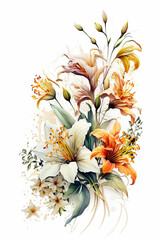 Obraz na płótnie Canvas Flower arrangement on a white background.