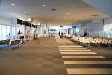 空港内の搭乗ロビー