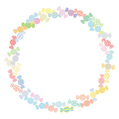 かわいいキャンディーの円フレーム