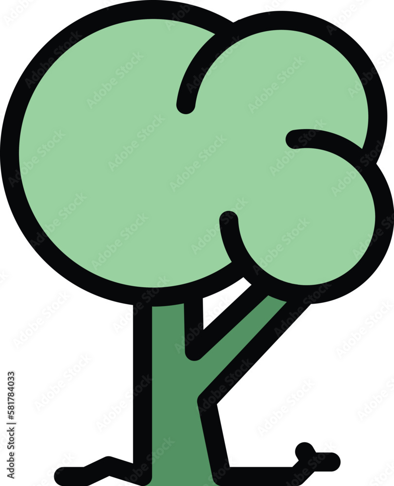 Poster garden tree icon. outline garden tree vector icon for web design isolated on white background color 