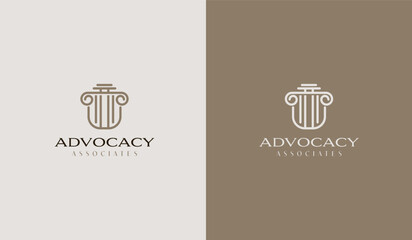 Law Firm Pillar Law Office Lawyer Logo. Universal creative premium symbol. Vector sign icon logo template. Vector illustration