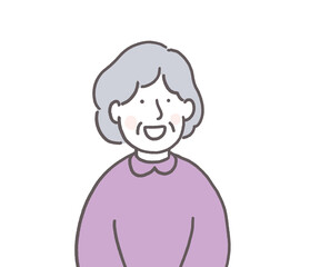 笑顔のシニア女性