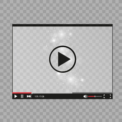 	
Video player for web and mobile apps flat style. Vector illustration.	