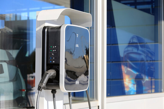 DEFA charger with two outlets for recharging electric vehicles.