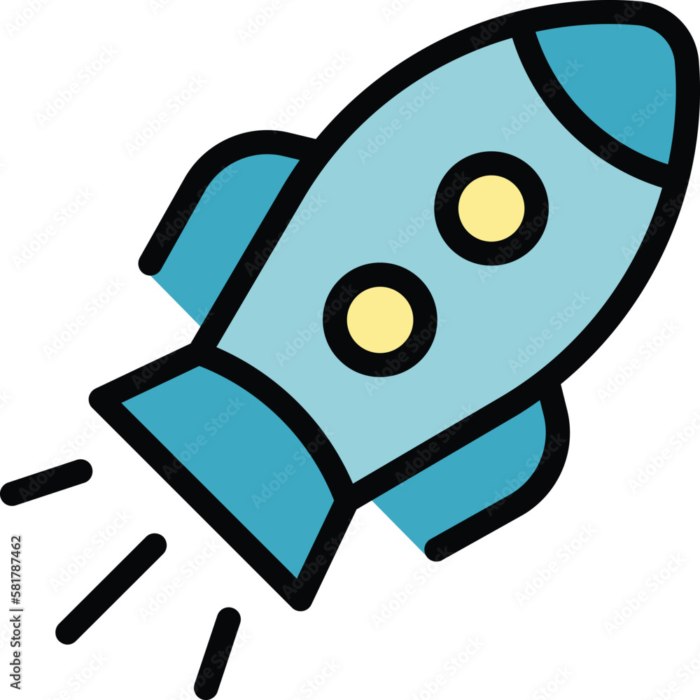 Poster startup rocket icon. outline startup rocket vector icon for web design isolated on white background 
