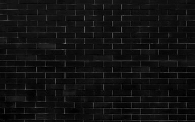 Black texture background concept. Black brick wall for background