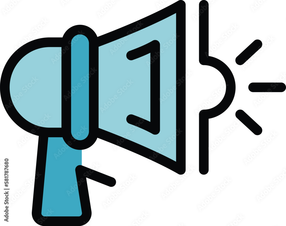 Poster manager megaphone icon. outline manager megaphone vector icon for web design isolated on white backg
