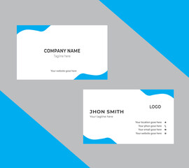 blue business card template