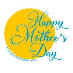 Mother's Day Design Concept on a Transparent Background

