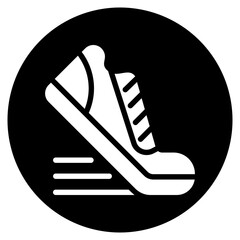 running shoes glyph icon