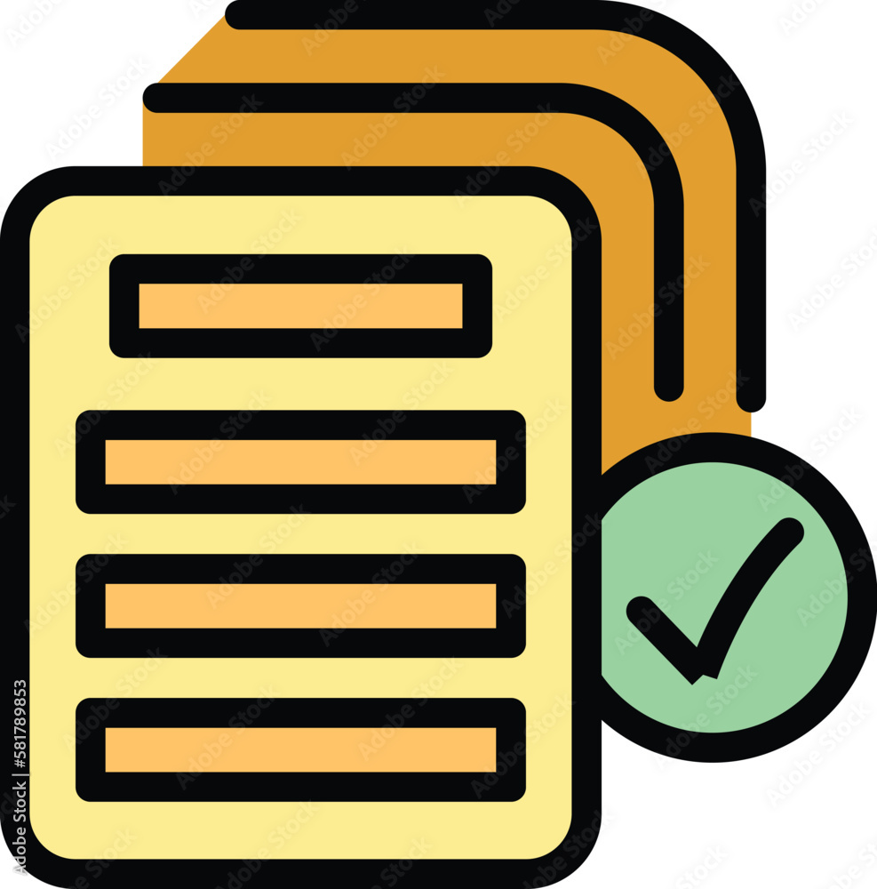 Poster approved documents icon. outline approved documents vector icon for web design isolated on white bac