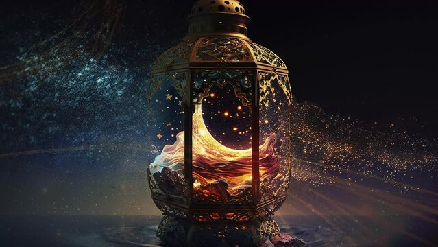 islamic background animated , ramadan kareem lantern wallpaper UHD 4K 30 fps 