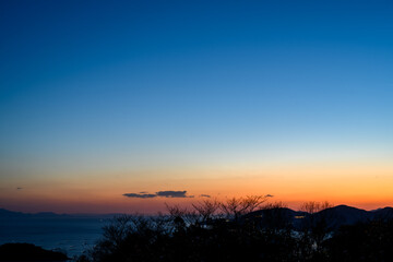 万葉の岬　夕焼け