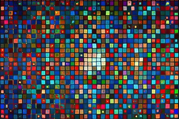 Fototapeta premium Mosaic pattern, pieces of small multicolor (Ai generated)