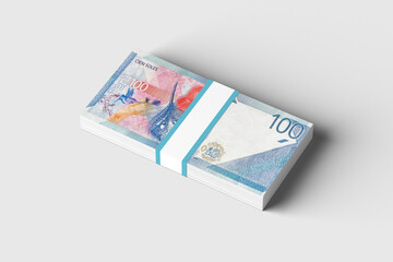 wad of peruvian banknotes, peruvian currency on a white background in high resolution, winner of a raffle