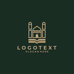 luxury mosque logo design