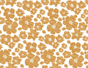 Abstract Scribble Florals Seamless Vector Pattern Hand Drawn Doodle Style Cute Design Trendy Fashion Colors Perfect for Allover Fabric Print or Wrapping Paper