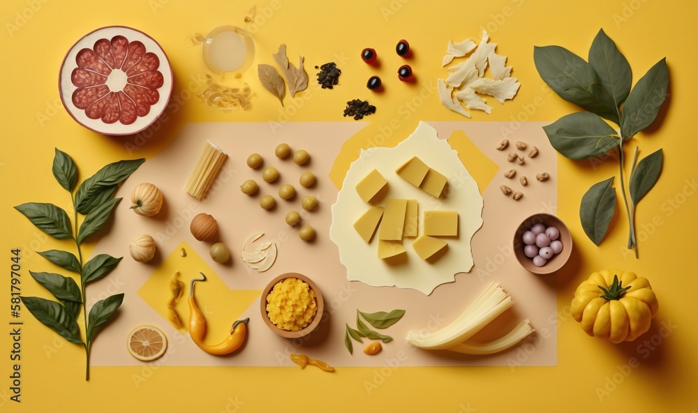 Poster a table topped with lots of different types of cheeses. generative ai